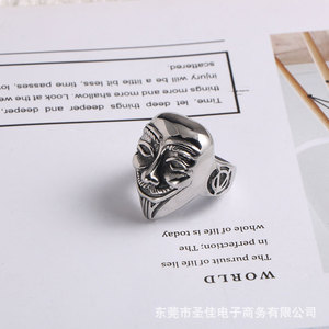 Mask Shape Men's <b>Titanium</b> Steel <b>Ring</b> SA943 Gift Jewelry Dongguan - Product Image 3