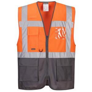 PORTWEST - C476OGYXXXL Warsaw Executive gilet orange/gris-EAN 5036108346523 HI-VIS WORKWEAR - Product Image 1