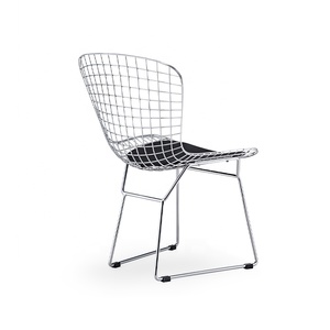 Silla de comedor de diamante de PVC de metal cromado de estilo de ocio simple clásico moderno Silla de <span class=keywords><strong>restaurante</strong></span> café - Product Image 3