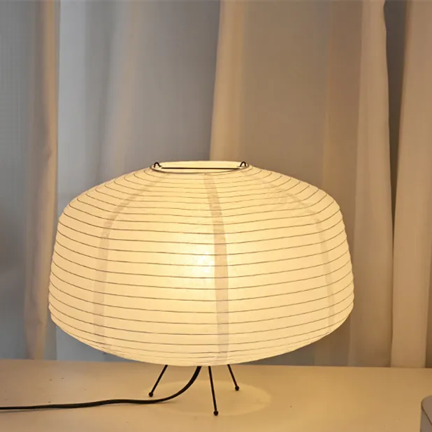 Gelukkige Japanse Rijst Papier Led Tafellampen Home Decor Hotel Slaapkamer Nachtkastje Licht