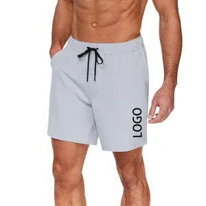 Customized Logo Mens Waterproof Beach Shorts Men Quick Dry Swim Shorts Trunks With Liner