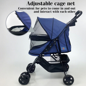 Poussette <span class=keywords><strong>pour</strong></span> animaux de compagnie JXB, portable et pratique, <span class=keywords><strong>pour</strong></span> petits chiens, pliage à une main, avec 360 °   Roues et tapis confortable - Product Image 3