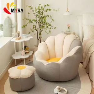 Lazy Sofa Sleepable Bedroom Small Single Recliner Tatami <strong>Bean</strong> <strong>Bag</strong> Sofa Chair Human Dog Kennel Cotton Upholstery EPS Foam Fill - Product Image 1