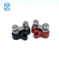 Barre omnibus 12V 200A M8 à double borne, bornier de distribution de puissance de batterie positif et négatif, bloc de jonction