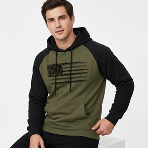 American Men's Casual Vintage 100% Cotton Custom Logo Long Sleeve Winter Hoodie Lined <b>Towel</b> Embroidery - Product Image 4