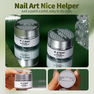 Proveedor de China R <span class=keywords><strong>S</strong></span> Nail Premium Quality Non Wipe 3D Stamping Gel 5g Botella de boca ancha Esmalte de uñas en gel Pure Colors Nail <span class=keywords><strong>Gule</strong></span> - Product Image 3