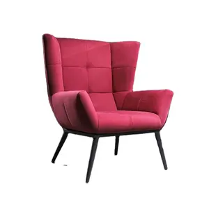 Canapés et chaises créatifs en velours, mobilier de salon, rouge, nouveau style 2020