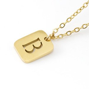ZOGXIN Letter Necklace Gold Silver Stainless Steel Pendant Alphabet Charm For Women Everyday Wear - Product Image 4