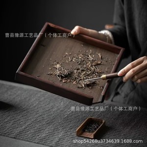 Bamboo <b>Tea</b> <b>Tray</b> Multifunctional Serving Storage Pu'er Cake Display Judging Scoring <b>Tray</b> - Product Image 5