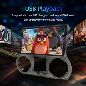 Lecteur multimédia de voiture Rhythm 10 pouces avec double USB, prise en charge de la lecture de films et de musique, radio FM RDS, GPS, streaming audio pour Jeep Wrangler 2011-2014 - Product Image 3