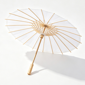 Sombrilla de papel china para bodas, sombrilla de papel blanco para damas de honor, parasol para fiestas. - Product Image 1