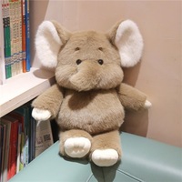 EZBABY Série Can't Run : Adorables jouets en peluche Renard pour la nuit, Figurines d'éléphant et de vache pour l'aide au sommeil des enfants, Coton PP 100% Polyester