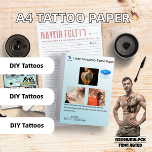 Papier de transfert laser A4 pour tatouages temporaires DIY, résistant à la transpiration - Product Image 2