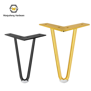 Chất Lượng Cao Kẹp Tóc Chân Vàng Thay Thế Đồ Nội Thất Phần Cứng Kim Loại End Bảng Tủ Chân Sofa Đúc Sắt Mạ Sofa Chân - Product Image 1