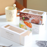 Boîtes de boulangerie en papier kraft avec fenêtre de présentation transparente emballage de pâtisserie unique pour beignet mini gâteau tarte tranche de dessert friandises pour la nourriture
