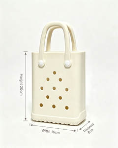 Bolso Tote Mini Ligero de EVA, Impermeable, con Dos Aberturas, Resistente a las Manchas, Bolso para Salir, Color Caramelo, Bolso de Malla Duradero - Product Image 4