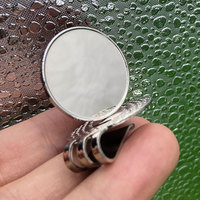 Vente en gros Marqueur de balle de golf blanc plaqué argent/nickel Marqueur de balle en métal fer 25mm
