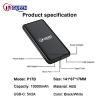 Chargeur portable fin personnalisé à charge rapide, batterie externe 20000mAh 10000mAh 30000mAh 5000mAh pour téléphone portable