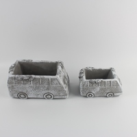 Pot de fleurs en ciment écologique fait main au design unique, mini pot pour plantes succulentes pour la maison et le jardin