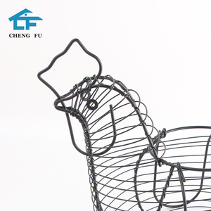Factory hot sales iron wire <strong>rooster</strong> chicken metal wire egg hatching storage <strong>basket</strong> eco-friendly - Product Image 4