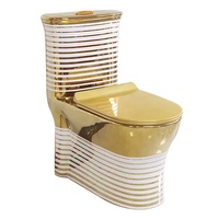 Ensemble de toilettes en céramique dorée pour salle de bain des Émirats arabes unis