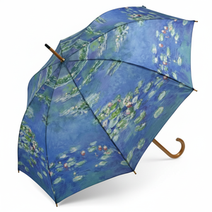 AU-02226 disegno artistico "ninfee II" di Monet ombrello in legno - Product Image 1