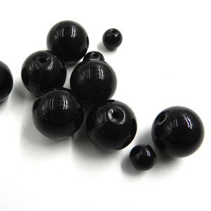 Factory Wholesale 4/6/8/10mm <strong>Black</strong> Glass <strong>Beads</strong> Smooth Round Loose Spacer <strong>Beads</strong> for Jewelry Making DIY Bracelets - Product Image 2