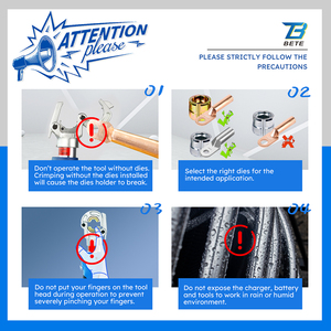 Outils de sertissage de câbles hydrauliques à batterie intelligents de style mini ECT-6022M - Product Image 4