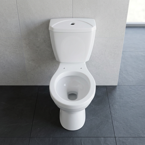 Two-Piece <b>Ceramic</b> Toilet with Plastic Seat Cover and LLC Fittings - Bathroom <b>Pan</b> <b>Set</b> From India Morvi - Product Image 4