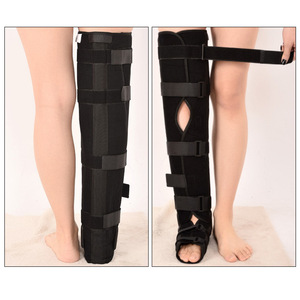 Thigh <b>Brace</b> Reinforced Fixation <b>Support</b> For <b>Knee</b> Fracture Recovery Black SML Size Composite Fabric Joint <b>Support</b> Braces - Product Image 1