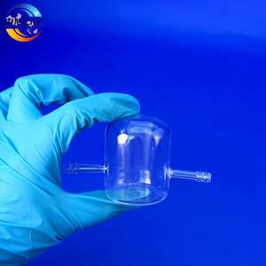 Frasco Reator de Quartzo de Alta Pureza - Vaso de Reação de Vidro de Quartzo para Laboratório com Tubo Lateral para Processamentos Químicos - Product Image 5