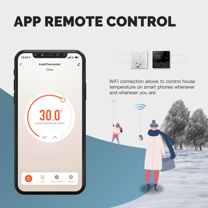 <span class=keywords><strong>Thermostat</strong></span> intelligent WiFi LangYeao Tuya 88x88mm, programmable hebdomadaire, compatible avec Alexa et Google Home pour chauffage au sol - Product Image 5