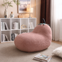 Fauteuil inclinable en tissu moderne et créatif en forme d'aubergine, avec sensation de confort nuageux pour salon