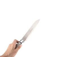 Ensemble de 7 couteaux de cuisine en acier inoxydable, design ambidextre écologique, revêtement antiadhésif en plastique, couteau de chef, hachoir en acier au carbone