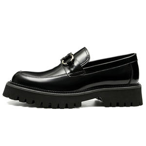 Chaussures en cuir pour hommes, mocassins pour tenue de travail formelle, grande taille, cuir de vachette véritable, modèle à enfiler. - Product Image 2