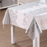 Nappe en PVC RNPT à motif floral et bordure à clé grecque avec support en tissu pour la salle à manger à domicile