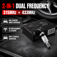 Capteur TPMS universel programmable 2 en 1, double fréquence 315 MHz et 433 MHz, remplacement OE pour la surveillance de la pression des pneus