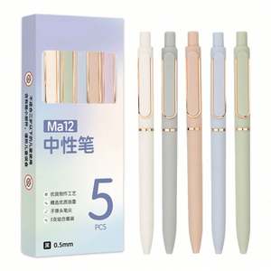 Bolígrafos de Gel de 0.5mm con Colores Macaron, Lindos y Personalizados con Logotipo, Juego de 5 Piezas, Bolígrafos de Gel Creativos con Diseño de Caramelo, Venta al Por Mayor - Product Image 1