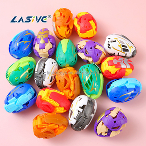 LASIVE TOYS Jouet œuf <span class=keywords><strong>de</strong></span> dinosaure déformable et transformable pour enfants, en plastique, simulation Gashapon, 2-en-1, dinosaure d'action, 4-6 ans, maternelle - Product Image 1
