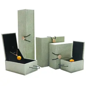 Logo personalizzato verde rosa nero Set cartone confezione regalo cassetto di carta scivolo scatola di gioielli confezione Design gratuito verde naturale