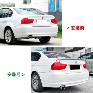 Bmw Rear Trunk Spoiler Wing Piano Black Carbon Fiber Texture Abs Material For E90 2005 2012 - Product Image 4