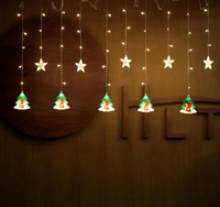 New Star Curtain String Lights Raum dekoration 1 Stück Farbbox CE Weihnachten LED Schneeflocke Große Papier Schneeflocke mit LED 6W