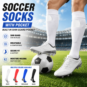 Calcetines de Compresión Transpirables y Cómodos de Secado Rápido Antiolor para Fútbol con Bolsillo - Product Image 1