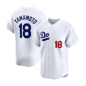 เสื้อยืดขายส่งราคาถูกคุณภาพสูง เสื้อเบสบอลปักลาย ลอสแอนเจลิส 18 โยชิโนบุ ยามาโมโตะ เสื้อเจอร์ซีย์ลิมิเต็ด - Product Image 3