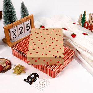 Wholesale 80g <b>Christmas</b> Brown Hot Stamping Coated Silicone Kraft <b>Paper</b> 43*300cm Gift Luxury Custom Packaging <b>Wrapping</b> <b>Paper</b> <b>Roll</b> - Product Image 1