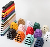 A1 Mini Carton Coulissant Papier Bijoux Boîte Cadeau Caja De Joyeria Boucle D'oreille Anneau Collier Bracelet Boîte Tiroir Bijoux Boîte D'emballage
