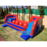 Structure de jeu d'extérieur commerciale en PVC pour fêtes, avec jeu de balles géantes, pour jeux et compétitions de carnaval, pour parcs d'attractions