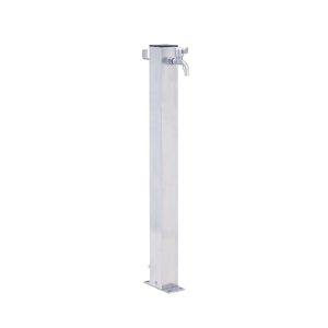 <span class=keywords><strong>Colonne</strong></span> de douche extérieure moderne Hydrorelax carrée en acier inoxydable finition chromée pour <span class=keywords><strong>jardin</strong></span>, piscine, cour arrière, <span class=keywords><strong>robinet</strong></span> de bain - Product Image 1
