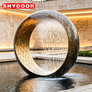 Sculpture de tour conique en acier inoxydable Ramatic, décoration de jardin extérieure personnalisée, ornement paysager abstrait moderne en métal - Product Image 4