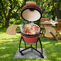Barbecue Kamado en céramique de 21 pouces, en acier inoxydable, haute pression, pour jardin extérieur, fumoir au charbon de bois